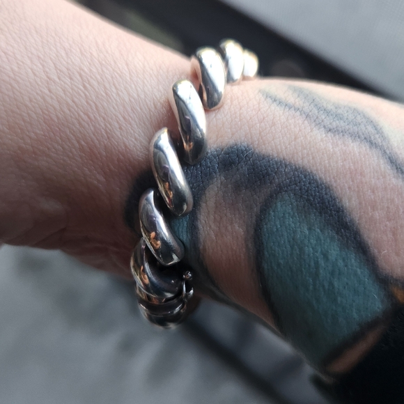 Handmade Sterling Silver 925 San Marco Bracelet Stamped 925 Italy - Picture 3 of 9